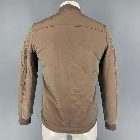 ACNE STUDIOS Size 34 Olive Green Nylon Iridescent Bomber Jacket - Picture 3 of 6